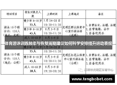 体育游泳训练频率与恢复周期建议如何科学安排提升运动表现